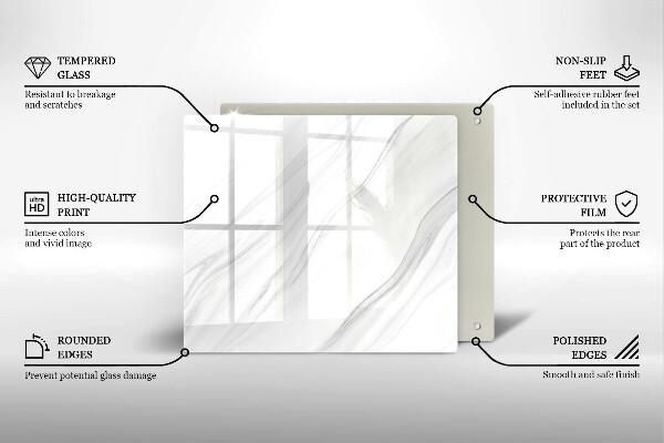 Płyta ochronna na kuchenkę Delikatny marmur