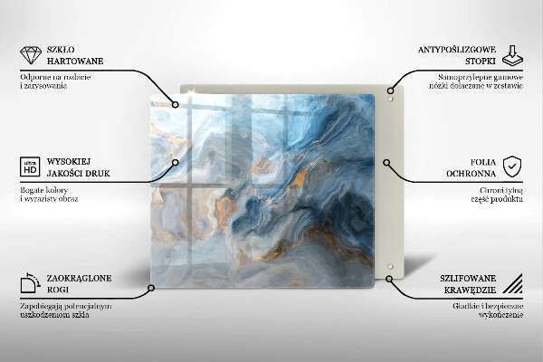 Osłona ściany przy kuchence gazowej Tekstura marmuru