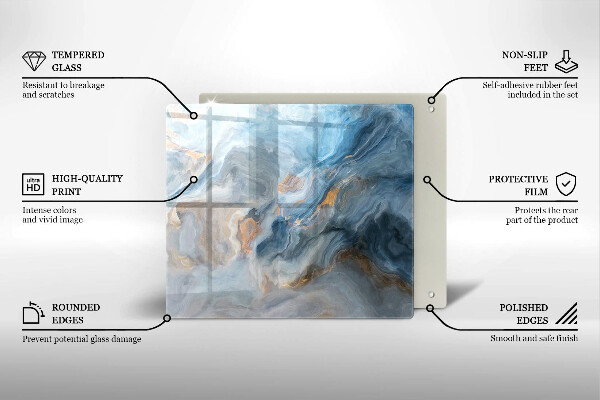 Osłona ściany przy kuchence gazowej Tekstura marmuru