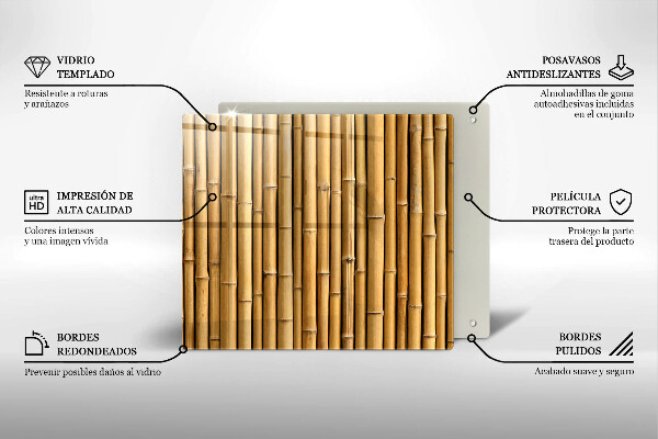 Osłona ściany przy kuchence gazowej Natura boho bambus
