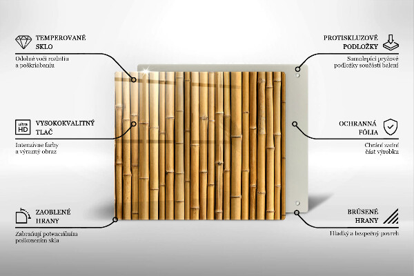 Osłona ściany przy kuchence gazowej Natura boho bambus