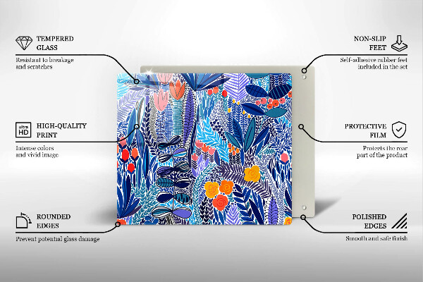 Osłona ściany przy kuchence gazowej Malowana łąka