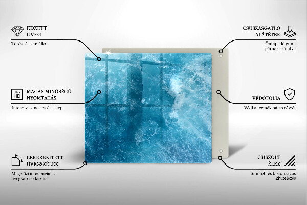 Osłona ściany przy kuchence gazowej Błękitna woda