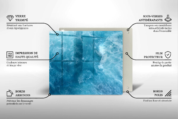 Osłona ściany przy kuchence gazowej Błękitna woda