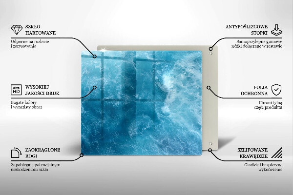 Osłona ściany przy kuchence gazowej Błękitna woda