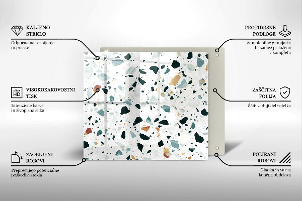 Osłona ściany przy kuchence gazowej Jasny kamień gres