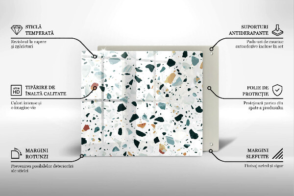 Osłona ściany przy kuchence gazowej Jasny kamień gres