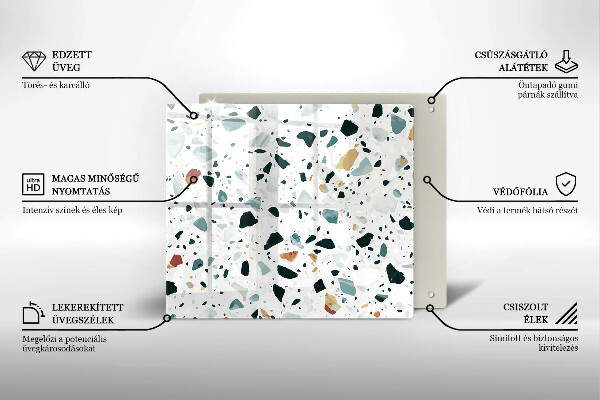 Osłona ściany przy kuchence gazowej Jasny kamień gres