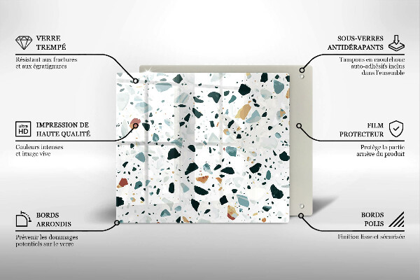 Osłona ściany przy kuchence gazowej Jasny kamień gres