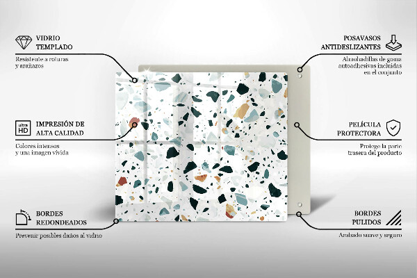 Osłona ściany przy kuchence gazowej Jasny kamień gres