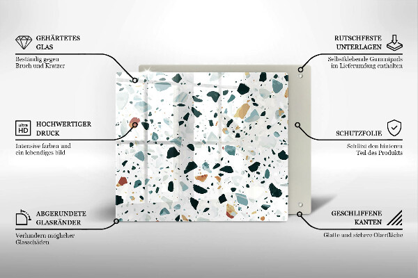 Osłona ściany przy kuchence gazowej Jasny kamień gres