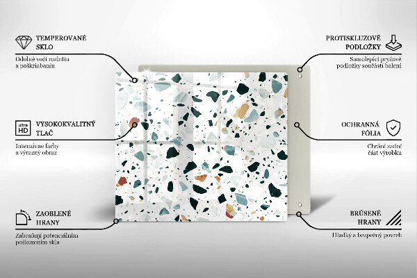 Osłona ściany przy kuchence gazowej Jasny kamień gres