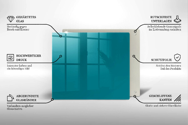 Osłona do płyty indukcyjnej Kolor turkusowy