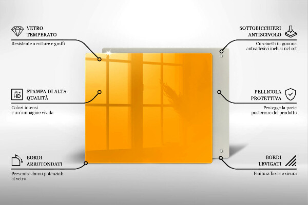 Osłona do płyty indukcyjnej Kolor ciemny żółty