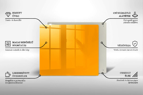 Osłona do płyty indukcyjnej Kolor ciemny żółty