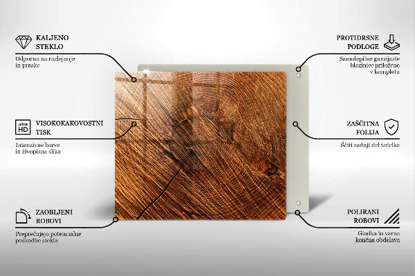 Osłona ściany przy kuchence gazowej Struktura drewno
