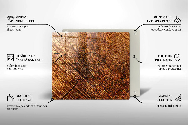 Osłona ściany przy kuchence gazowej Struktura drewno