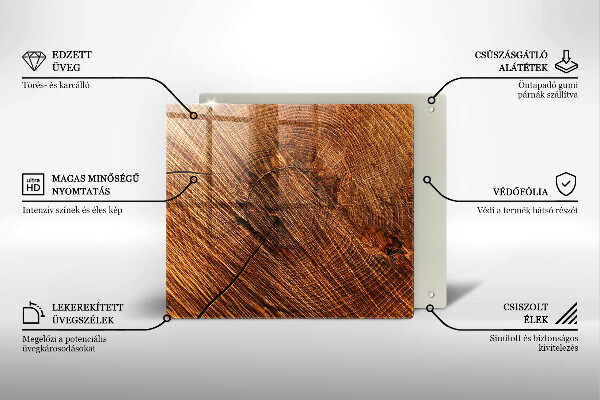 Osłona ściany przy kuchence gazowej Struktura drewno