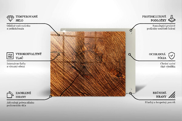 Osłona ściany przy kuchence gazowej Struktura drewno