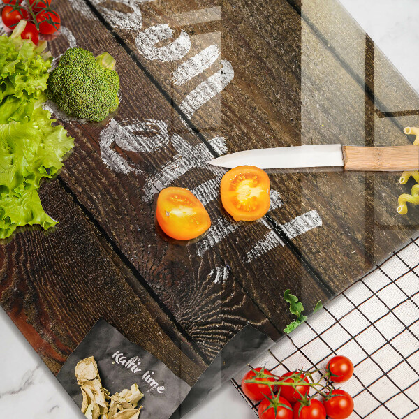 Płyta ochronna na kuchenkę Deski napis Bon Appetit