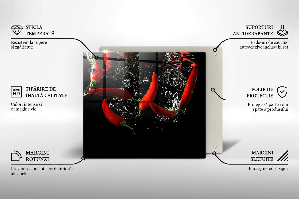 Płyta ochronna na kuchenkę Papryczki chili w wodzie