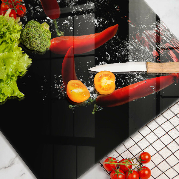 Płyta ochronna na kuchenkę Papryczki chili w wodzie