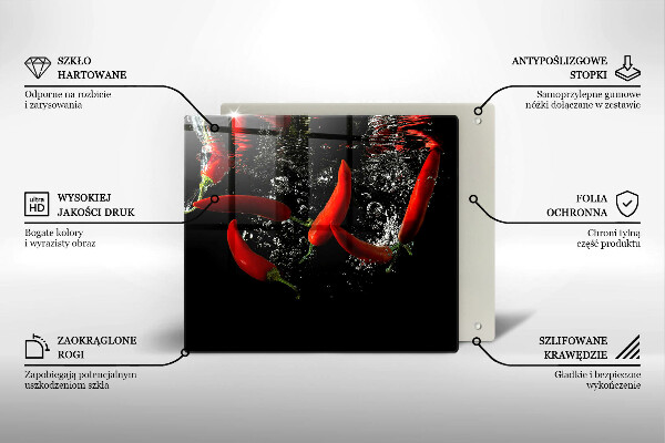Płyta ochronna na kuchenkę Papryczki chili w wodzie