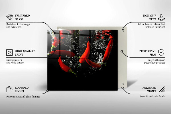 Płyta ochronna na kuchenkę Papryczki chili w wodzie
