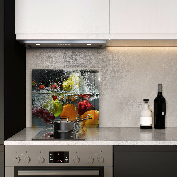 Osłona ściany przy kuchence gazowej Soczyste owoce w wodzie