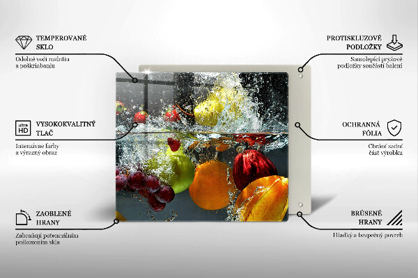 Osłona ściany przy kuchence gazowej Soczyste owoce w wodzie