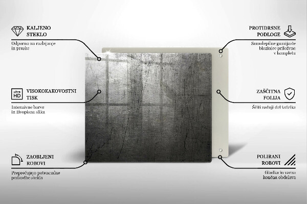 Osłona ściany przy kuchence gazowej Tekstura metalu