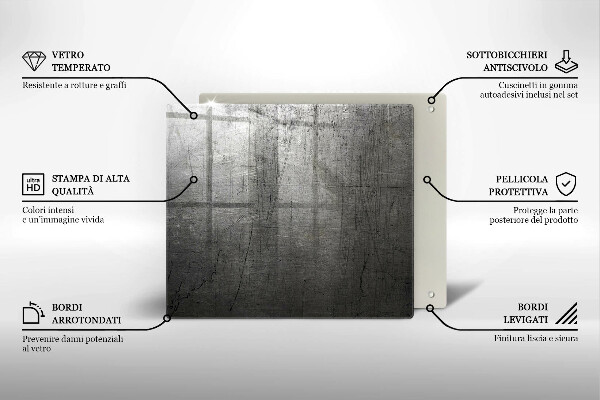 Osłona ściany przy kuchence gazowej Tekstura metalu