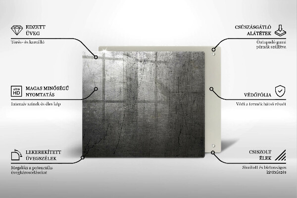 Osłona ściany przy kuchence gazowej Tekstura metalu