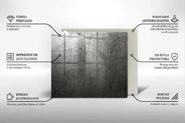 Osłona ściany przy kuchence gazowej Tekstura metalu