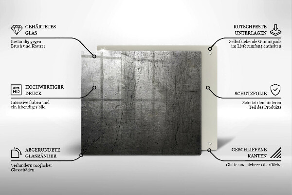 Osłona ściany przy kuchence gazowej Tekstura metalu