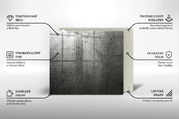 Osłona ściany przy kuchence gazowej Tekstura metalu