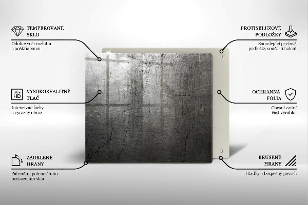 Osłona ściany przy kuchence gazowej Tekstura metalu