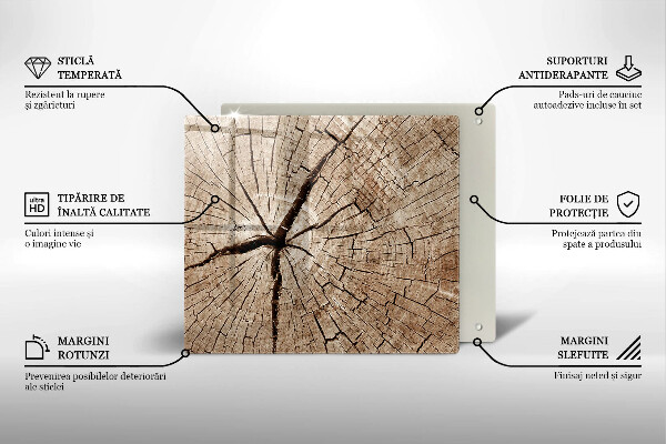 Osłona ściany przy kuchence gazowej Przekrój drzewa