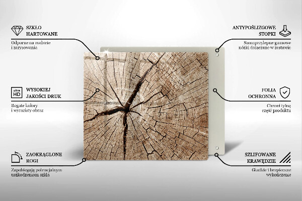 Osłona ściany przy kuchence gazowej Przekrój drzewa