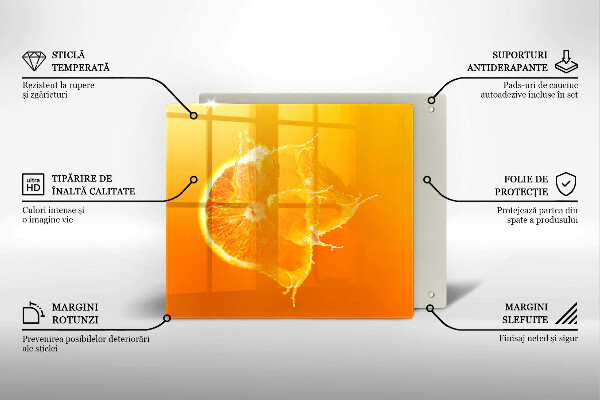 Osłona ściany przy kuchence gazowej Soczysty owoc pomarańcza