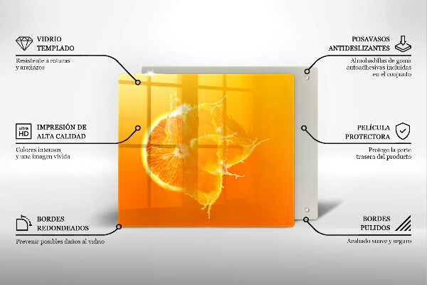 Osłona ściany przy kuchence gazowej Soczysty owoc pomarańcza