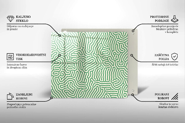 Osłona ściany przy kuchence gazowej Abstrakcja linie