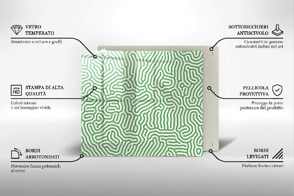 Osłona ściany przy kuchence gazowej Abstrakcja linie