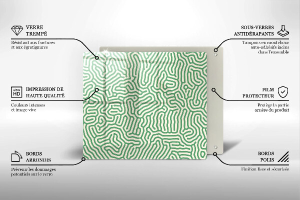 Osłona ściany przy kuchence gazowej Abstrakcja linie