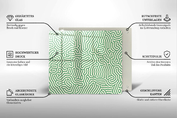 Osłona ściany przy kuchence gazowej Abstrakcja linie