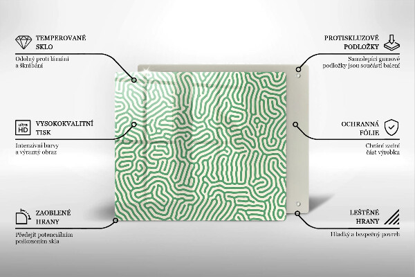 Osłona ściany przy kuchence gazowej Abstrakcja linie