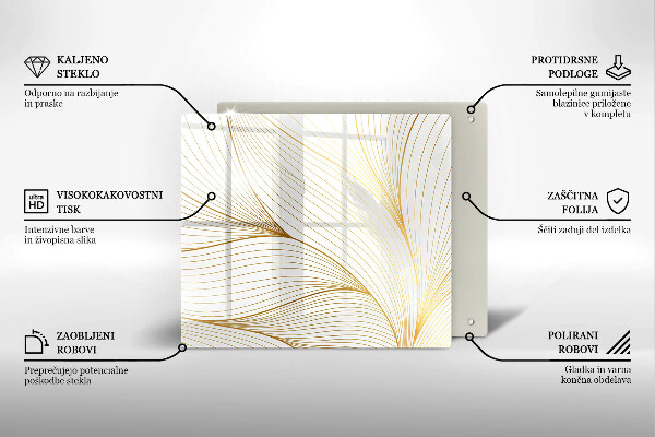 Osłona ściany przy kuchence gazowej Nowoczesny wzór linie