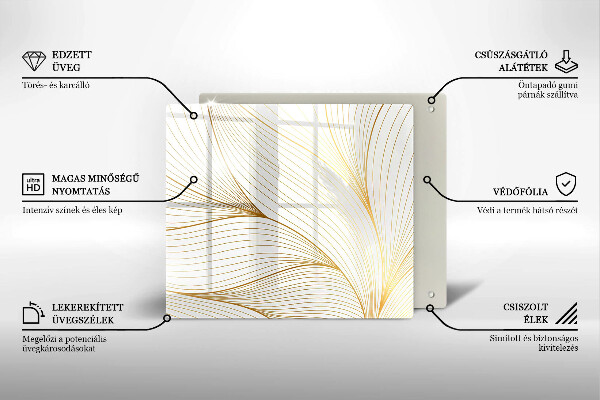 Osłona ściany przy kuchence gazowej Nowoczesny wzór linie