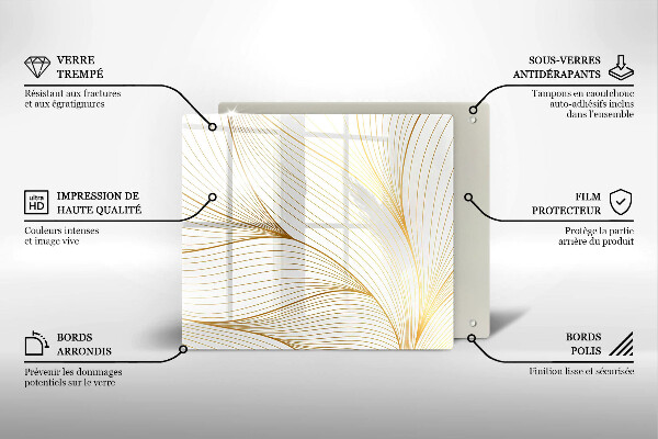 Osłona ściany przy kuchence gazowej Nowoczesny wzór linie