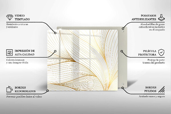 Osłona ściany przy kuchence gazowej Nowoczesny wzór linie